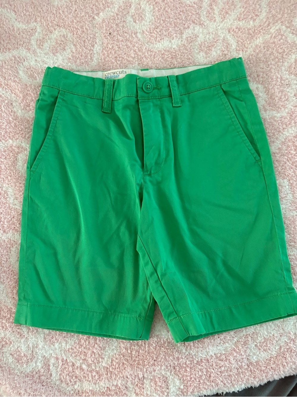 Boys Crewcuts Bright Green Chino-Style Shorts